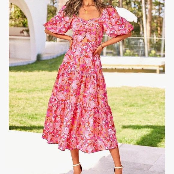 Btfbm floral Peek a boo Sundress - Picture 1 of 10